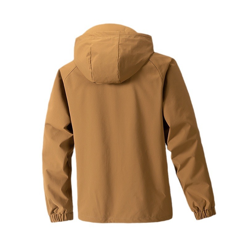 2023 hombres otoño y invierno nuevo color sólido casual chaqueta al aire libre suelta chaqueta pareja comercio exterior Amazon suministro