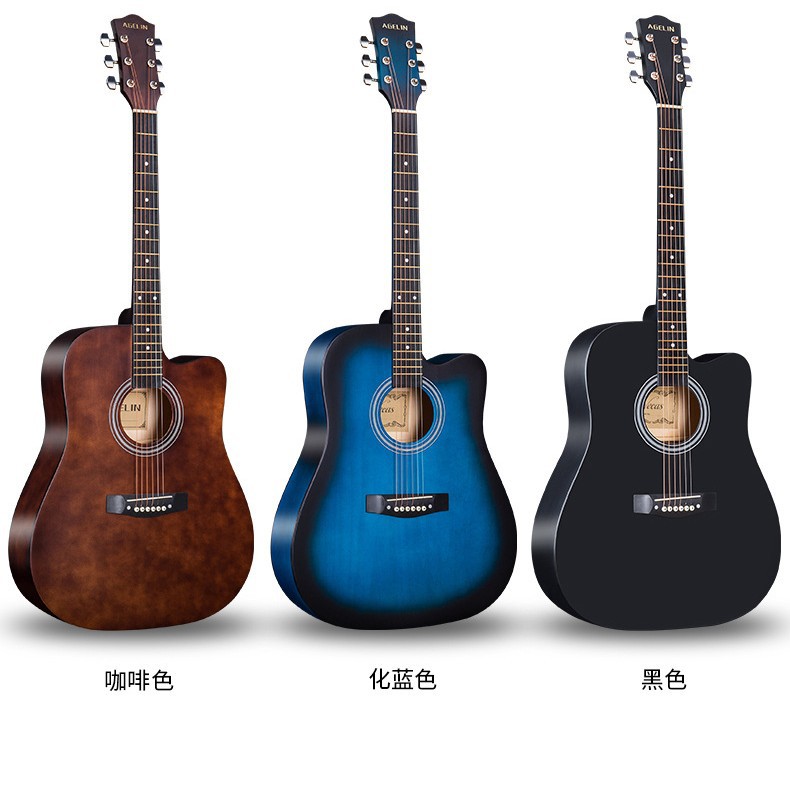 Guitarra directa transfronteriza de 38 pulgadas Guitarra folk Guitarra principiante de 41 pulgadas Guitarra principiante Guitarra práctica Guitarra de madera