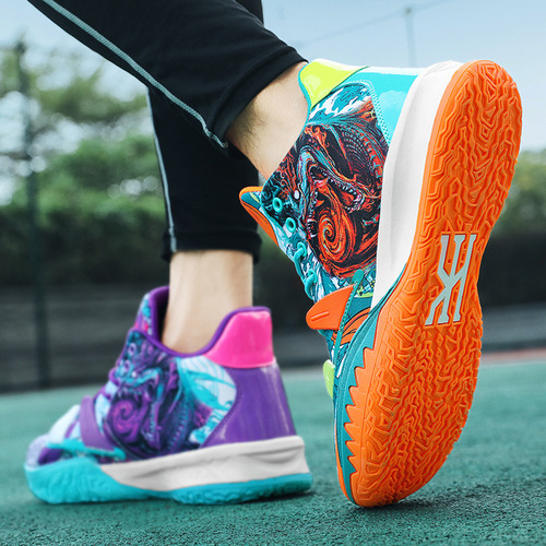 Wholesale of high-top outdoor cement floor boots for running sports shoes for male and female primary and secondary school students with rubber soles