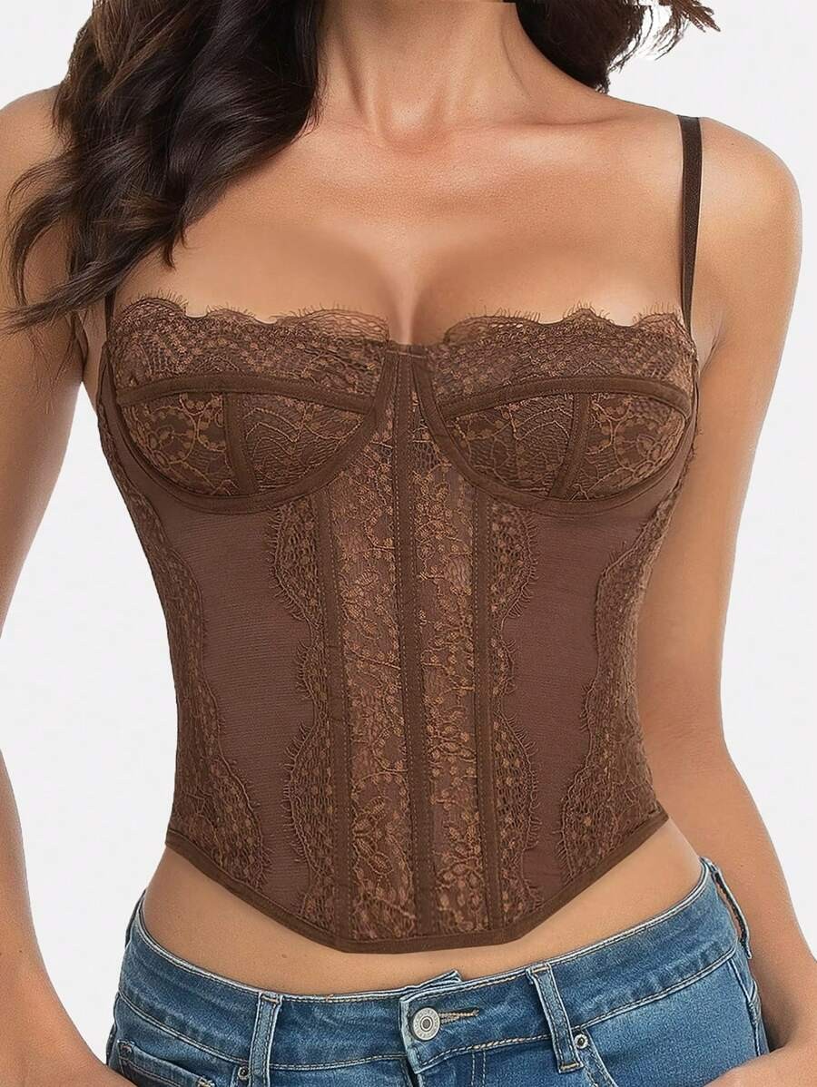 Sexy push up kanten bodycon bh top voor dames ondermode_voghion.com