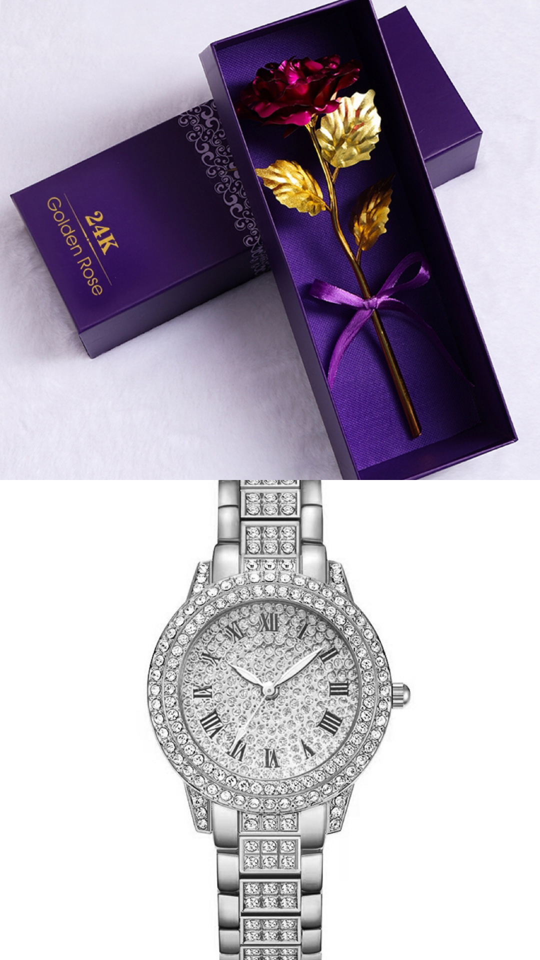 Gold Foil Rose Gift Set With Decorative Design For Any Occasion_voghion.com