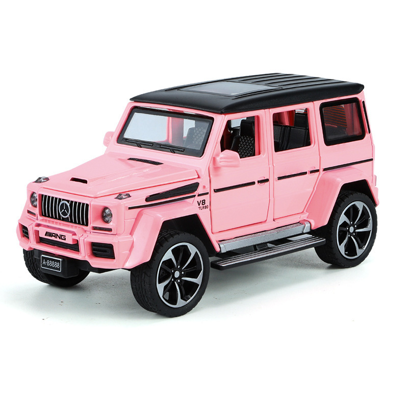 Nuevo modelo de coche de aleación Haodi 1 a 32 Big Ben G63 coche de policía con sonido y luz Tire hacia atrás modelo de coche de juguete colección de decoración