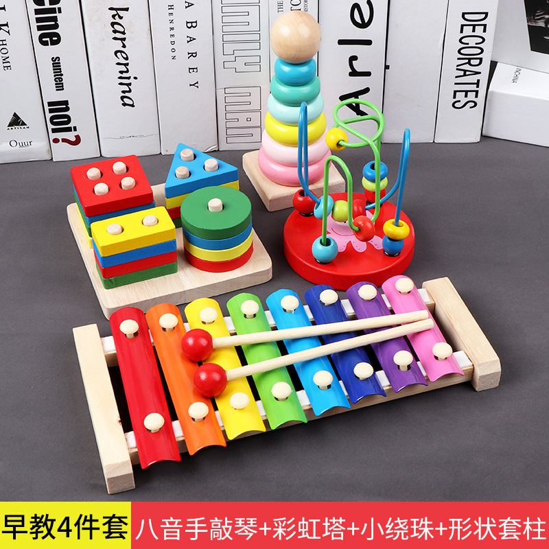 子供の子供の八音の手は小さい木琴の12ヶ月の音楽器の1-2-3歳の赤ちゃんの益智の早教のおもちゃを叩きます。|undefined