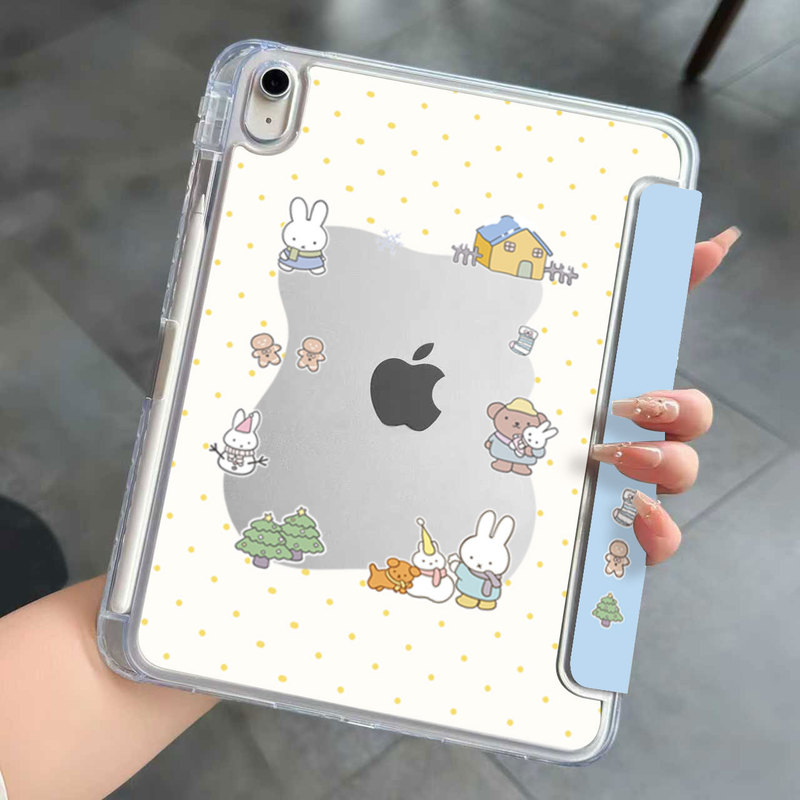 Winter Miffy Apple iPad Pro 11inch Air6 Protective Case Mini7 Tablet 10/9/8 Generation A16 Protective Case 5