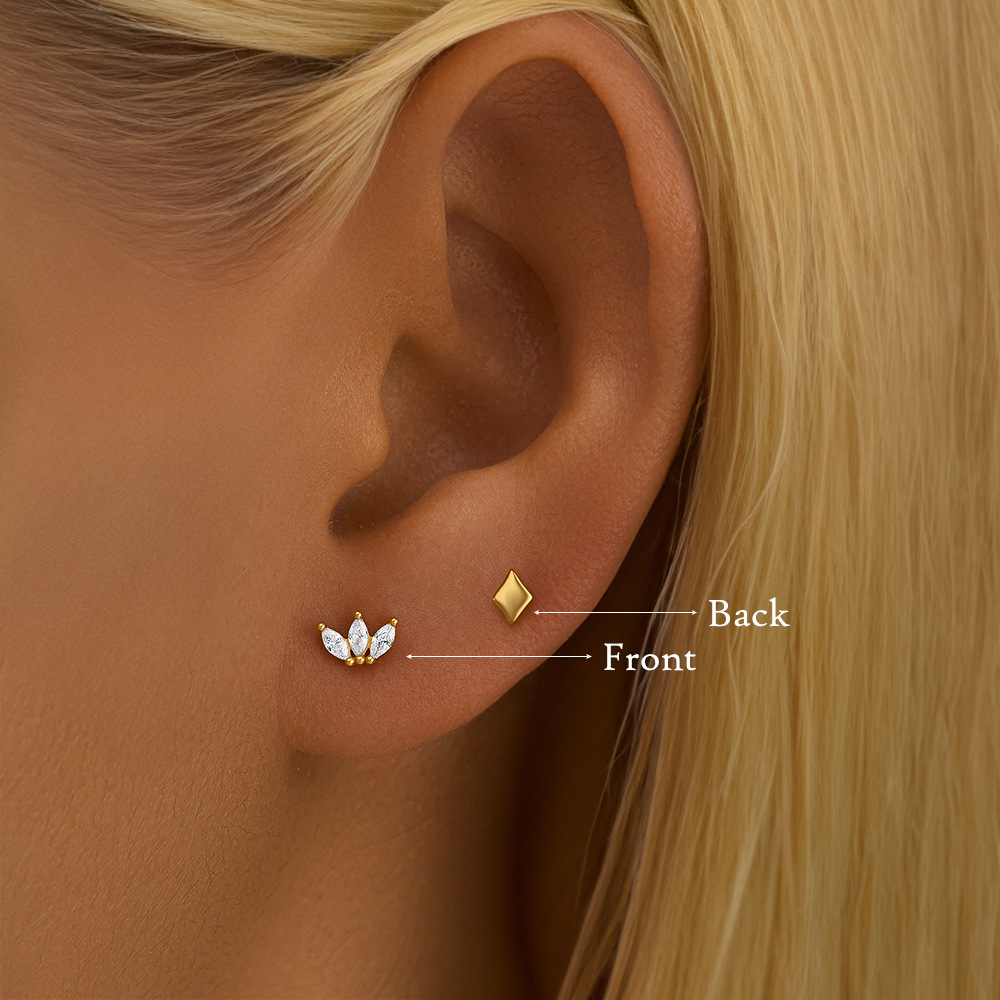 2g Weight Ear Studs Classification Ear Cartilage Rings & Studs Piercing Type 1 Piece Quantity Holiday, Daily Occasion 925 Sterling Silver Material Solid Color Pattern Women's Gender Simple Style, Classic Style Style 1 Piece 925 Sterling Silver Solid Color Ear Studs 9