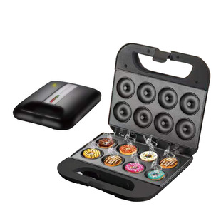 Cross-border household breakfast donut machine automatic mini double-sided heating electric baking pan eight-hole square light food machine