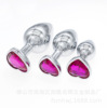 Metal set heart shaped, toy suitable for men and women, door plug, wholesale, aluminum alloy, 3 piece set