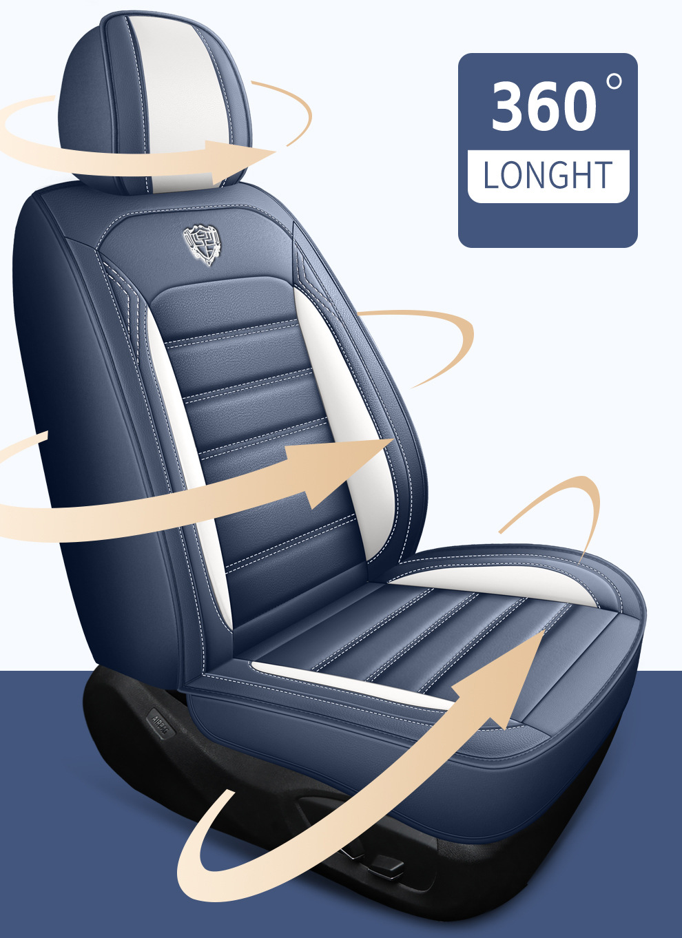 Cross-Border Amazon Car Seat Cushion, All-Season, Full Leather, Fully Covered, Wear-Resistant, Breathable, Car Interior Seat Cushion Cover