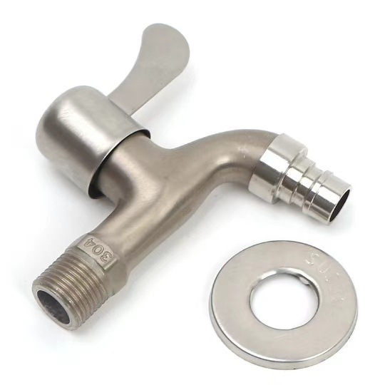 304 acero inoxidable rápido grifo de apertura 4 puntos pequeño grifo ingeniería transfronteriza al por mayor auténtico anti-corrosión a prueba de óxido grifo