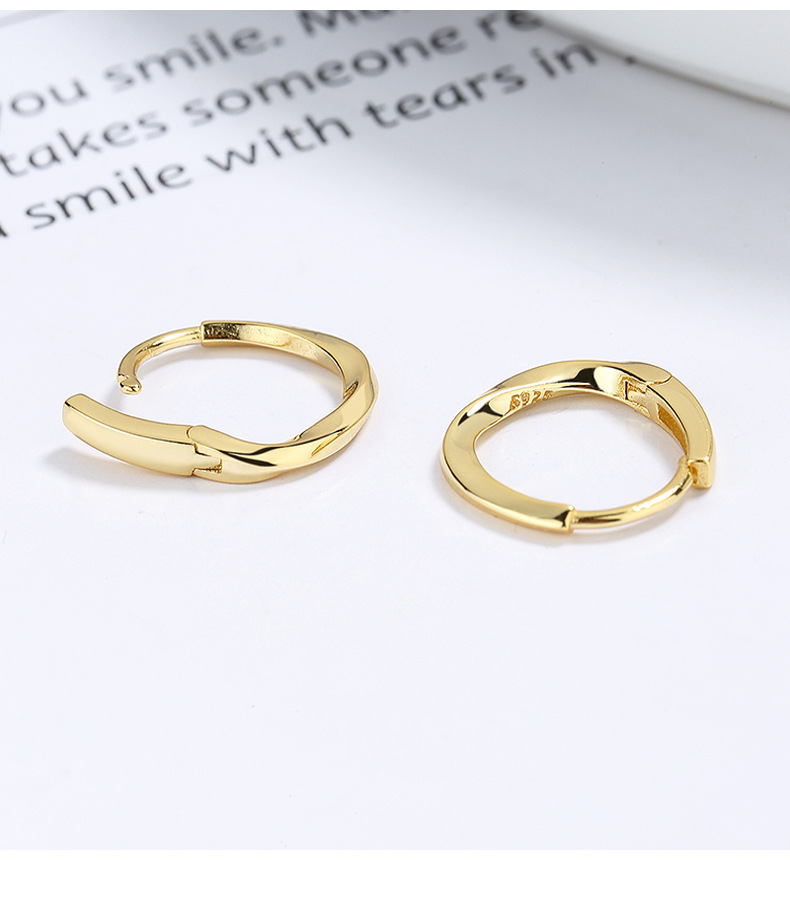 Daily Occasion 925 Sterling Silver Material Geometric Pattern All Seasons Season 1 Pair 925 Sterling Silver 925 Sterling Silver Earrings Geometric Hoop Earrings