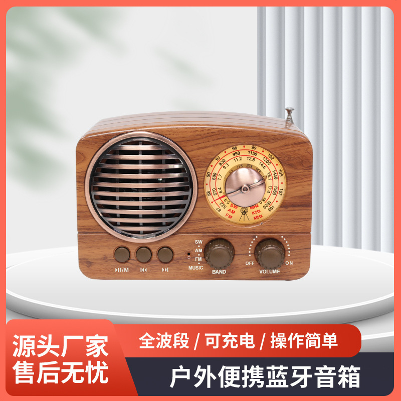 Cross-Border Supply of Three-Band Foreign Trade Radios with Bluetooth Speakers, Manufacturer Wholesale, Multifunctional Fm Radio