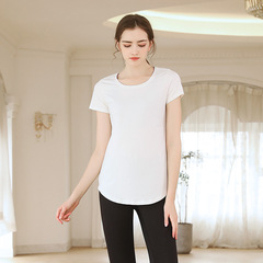 運動T恤女夏季薄款短袖健身上衣網紅修身顯瘦性感緊身跑步瑜伽服