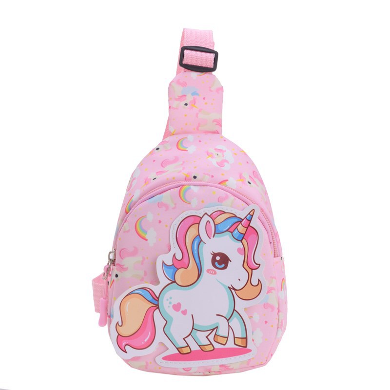 Nuevo comercio exterior bolso infantil caricatura lindo pony bolso de pecho para hombres y mujeres impresión extranjera mini bolso de mochila para niños