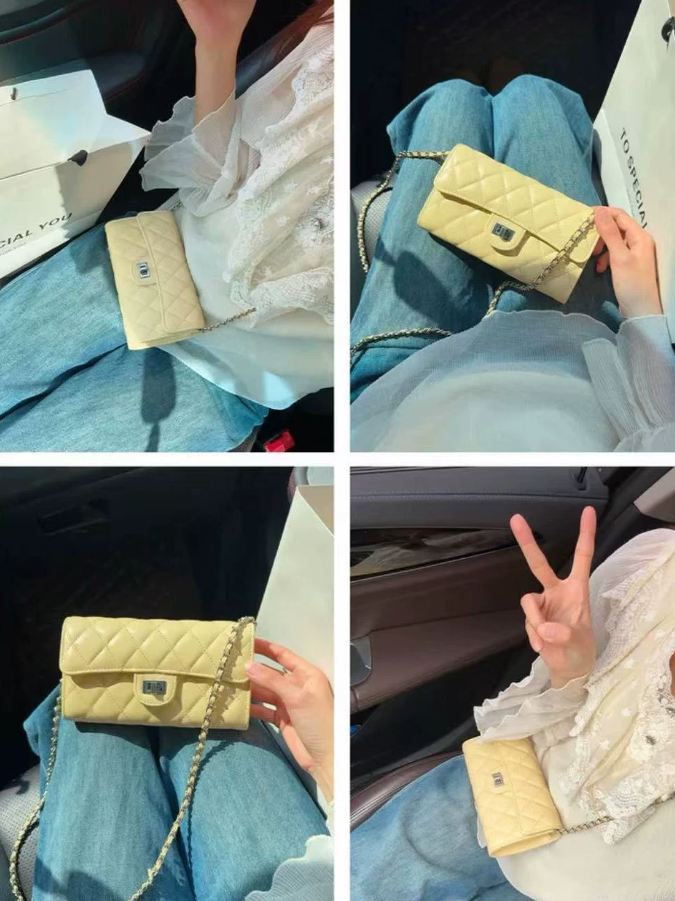 Сумка-кошелёк на плечо, стёганая «ромб» с цепочкой, 18×9×3 см, в стиле Chanel
