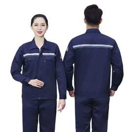 双反印字涤棉防静电劳保服工作服套装石油化服劳保反光设计