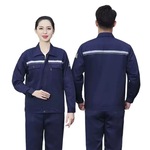双反印字涤棉防静电劳保服工作服套装石油化服劳保反光设计