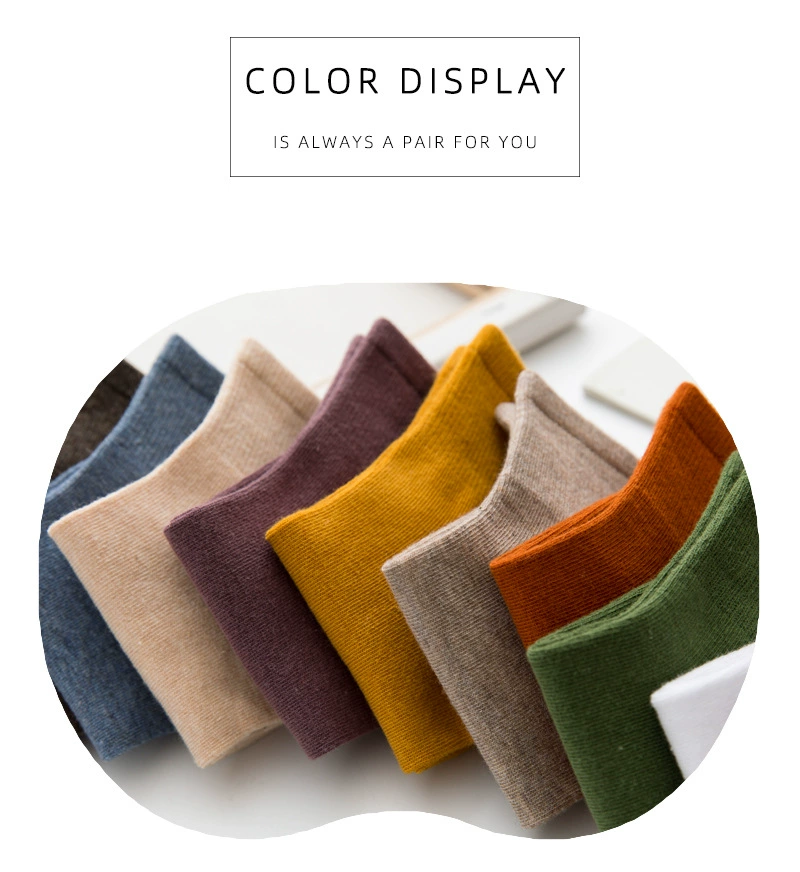 Tide, solid summer knee socks, mid-length, Korean style