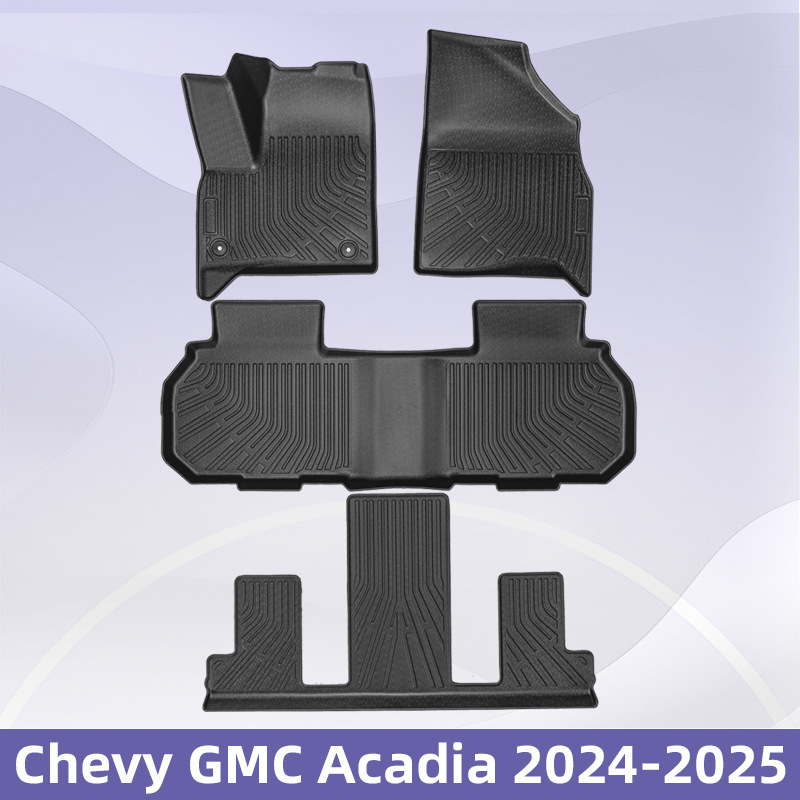 Aplicable para Chevy GMC Acadia 2024 - 2025 TPE Foot Pads 3D All Weather Foot Pads Backpack Pads