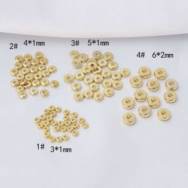 Spacer Bars Jewelry Making Type 10 PCS/Package Diameter 3mm Diameter 4mm Diameter 5mm Copper 18K Gold Plated Solid Color Polished Spacer Bars