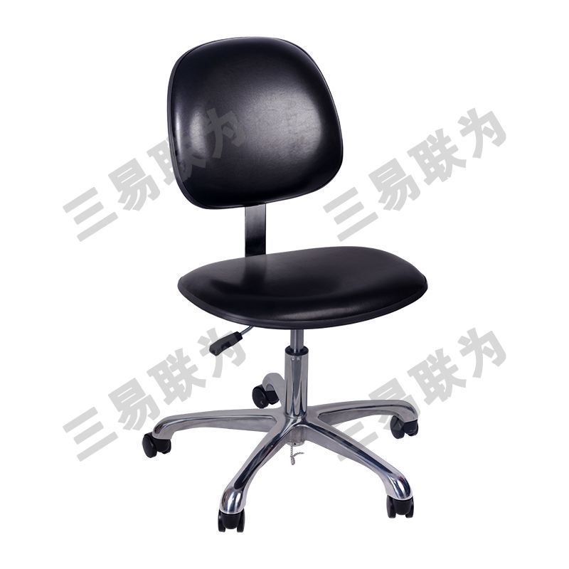 供应深圳防静电椅，永久防静电皮革圆椅圆凳久坐带靠背人体工学