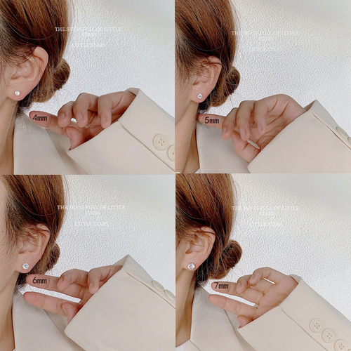 Earrings you don’t need to take off when sleeping!  !Super sparkling one diamond zircon s925 white ear bone nail simple small earrings for women