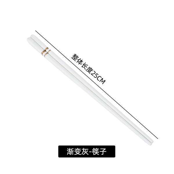 【High Bone Porcelain】Golden and Child Male Porcelain Chopsticks