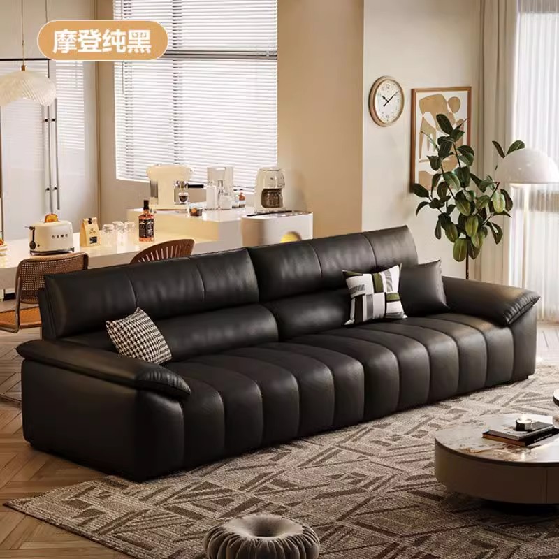 2025 nuevo gato garra de arena moderna simple sala de estar pequeña casa de tres o cuatro personas línea recta sofá de aire crema