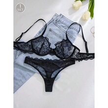 U 27297 Lace Hollow Out Underwear Set ��˿�ο�����