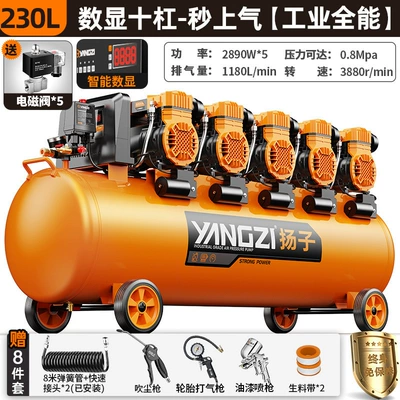 High-Power Oil-Free Silent Portable | Hava kompressorları - digital-display-industrial-grade-2890w5-230l-all-round-type