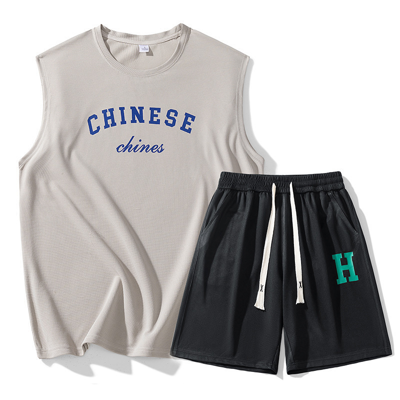 Camiseta de mangas cortas de montaña de verano de hielo delgado para hombres con pantalones cortos uniformes de baloncesto uniformes de equipo