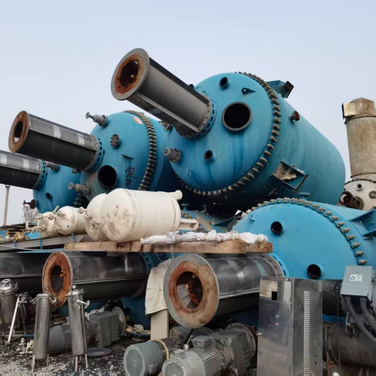 二手搪瓷反应釜 化工结晶混合罐 常压机械密封电加热内盘管