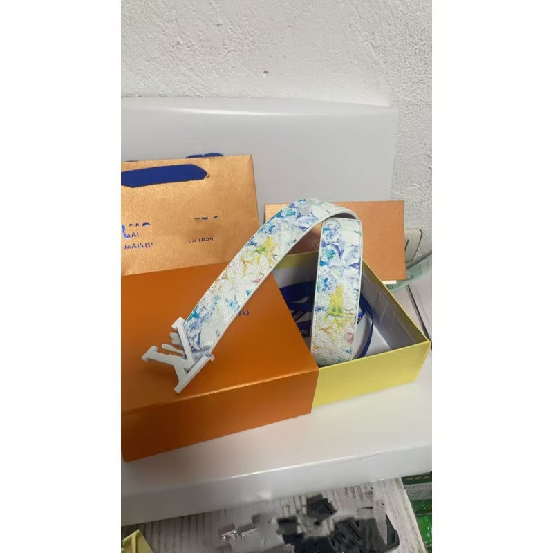 Louis Vuitton LV Initiales Reversible Belt Monogram Watercolor