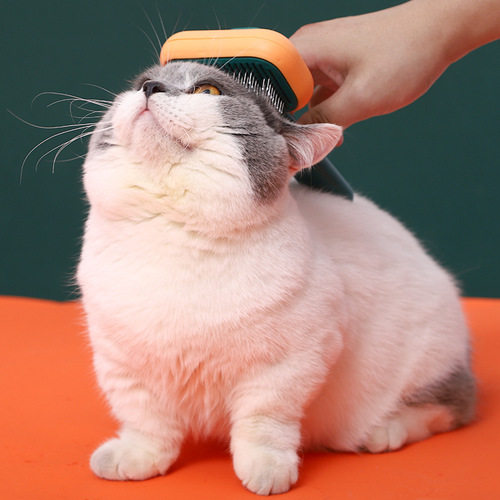 Factory direct sales of Meow and new pet floating hair comb, special pet comb for long-haired cats, one-click depilation needle comb