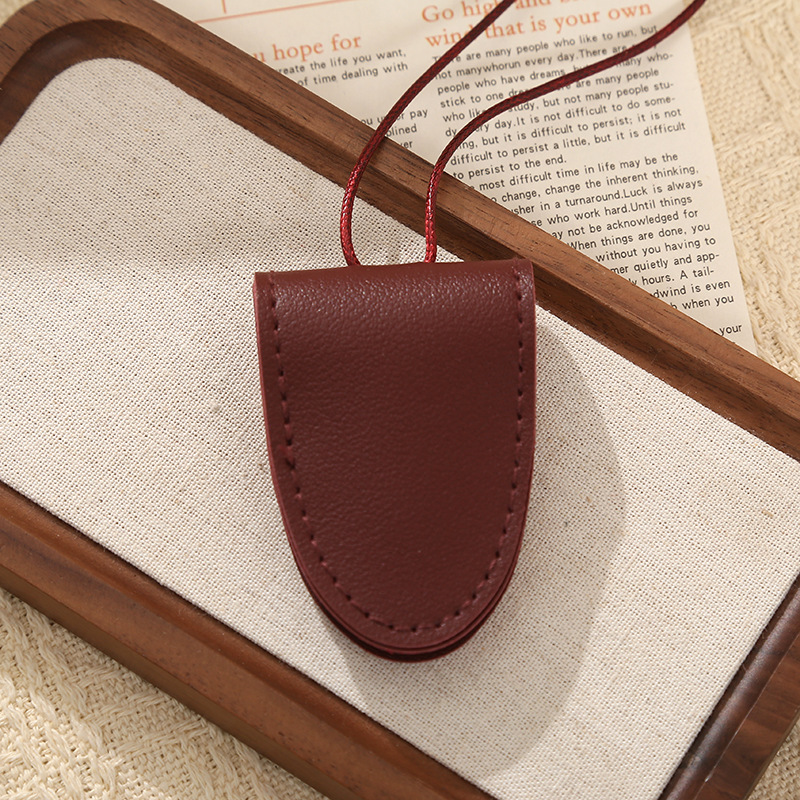 Tendencia de cuello de cuero cuello de cuero abrazadera de gafas de moda temperamento simple accesorios de moda bolsa de llaves gafas de sol almacenamiento