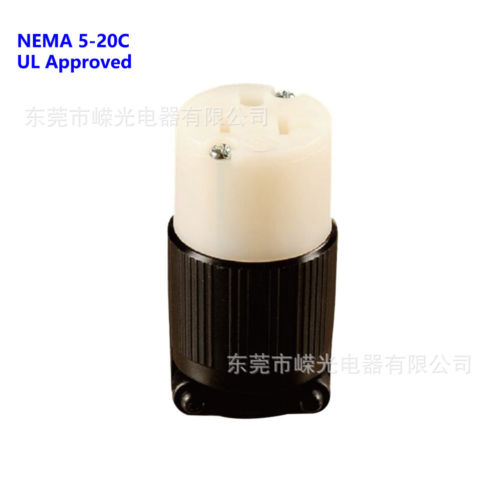 NEMA 5-20插座 20A 125V美国直插灯光设备舞台包装机械接线J-718