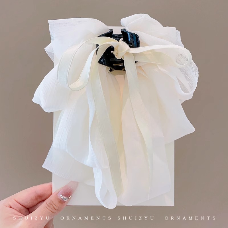 Otoño y invierno arco negro tira agarrar clip de cabeza de mujer cauda de caballo alta media bola de cabello tocado fijo clip de pelo