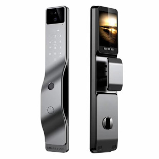 Automatic face recognition intelligent fingerprint password lock entrance door anti-theft household door lock remote visual fingerprint lock