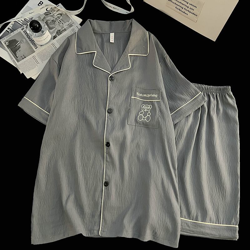 Cotton double short-pocket cool bear / Men's size l [recommended 50-60kg]