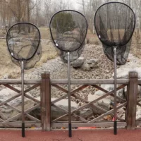 Большая рыболовная сеть из алюминиевого сплава, головка 50 см, 55 см, 60 см, большая рыболовная сеть, сумка, выдвижная рыболовная сеть, удочка, рыболовная сеть, рыболовные снасти
