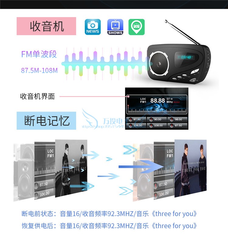 Car Bluetooth Card-Inserting Player, Pusan Car Modified Rearview Camera All-In-One Device