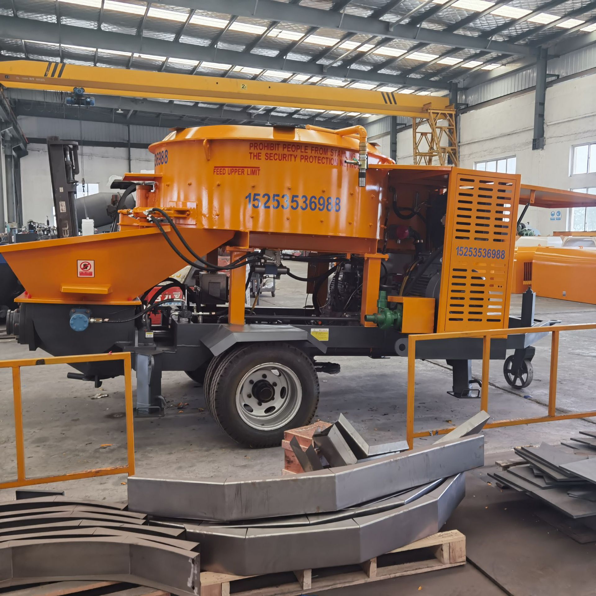 盘式搅拌机 时产量35立方混凝土 圆盘搅拌拖泵 LJBS750盘式搅拌机