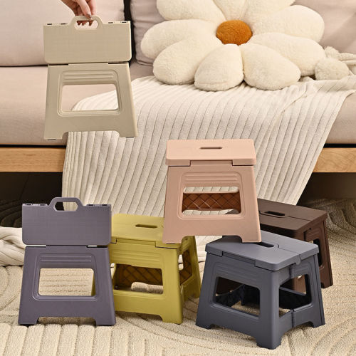 Foldable stool with thick plastic chair for children and adults, home-use portable camping stool outdoor fishing stool
