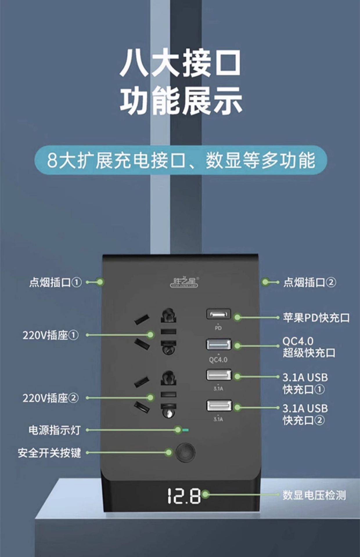 Car inverter converter 12V24V to 220v high-power truck car charger transformer power socket
