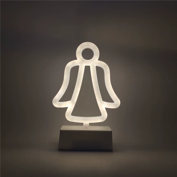 The base injection plastic neon light angel warm white