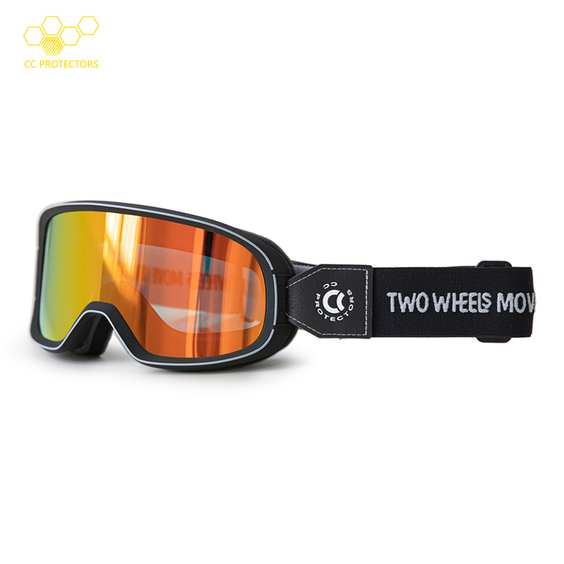 CC Knight gafas motocicleta HD gafas de visión simple retro gafas motocicleta al aire libre hombres y mujeres anti-niebla