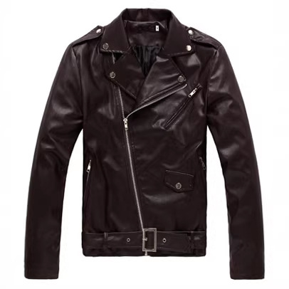 EBay AliExpress Primavera, Otoño e Invierno chaqueta de cuero de los hombres coreanos Slim motocicleta pu chaqueta de cuero lavada abrigo de los hombres