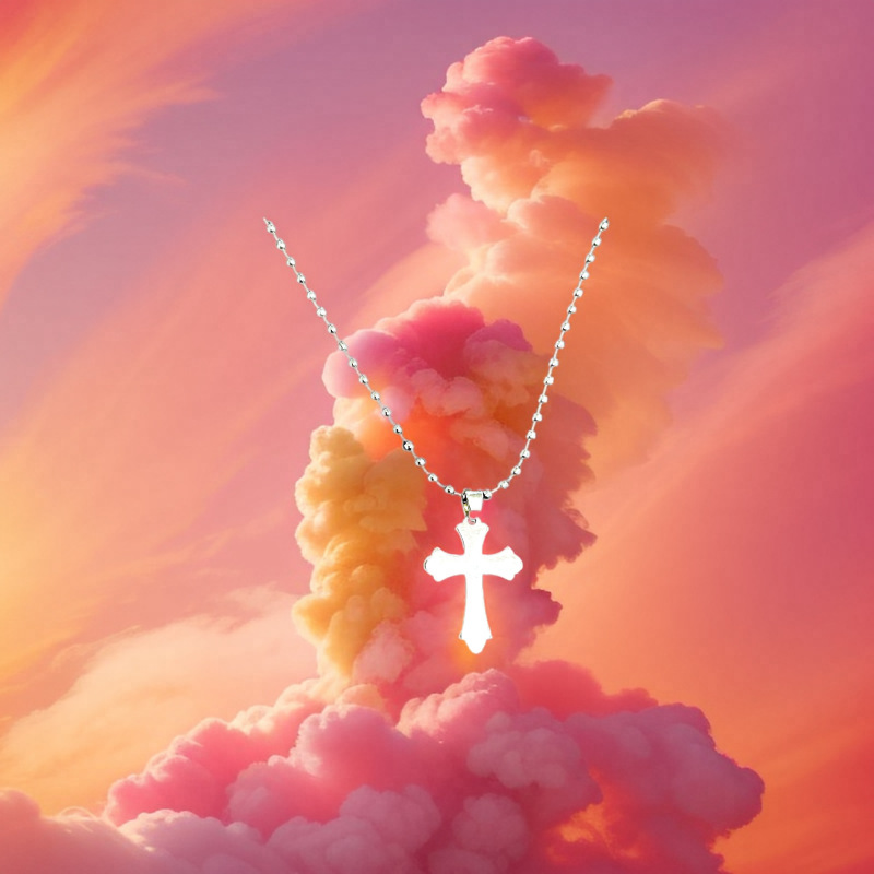 跨境十字架鱼项链,珍珠链字母项链jesus吊坠精工独特潮流搭配