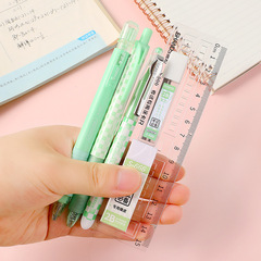 Neutral pen high-quality push-button exam 2B fill-in-the-blank pencil set for girls, student use black water pen