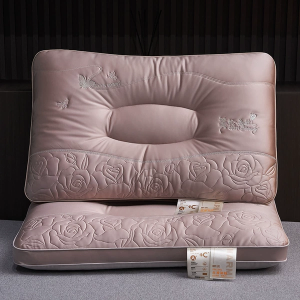 Beauty Silk Neck Pillow-Pink [Pack of 2]