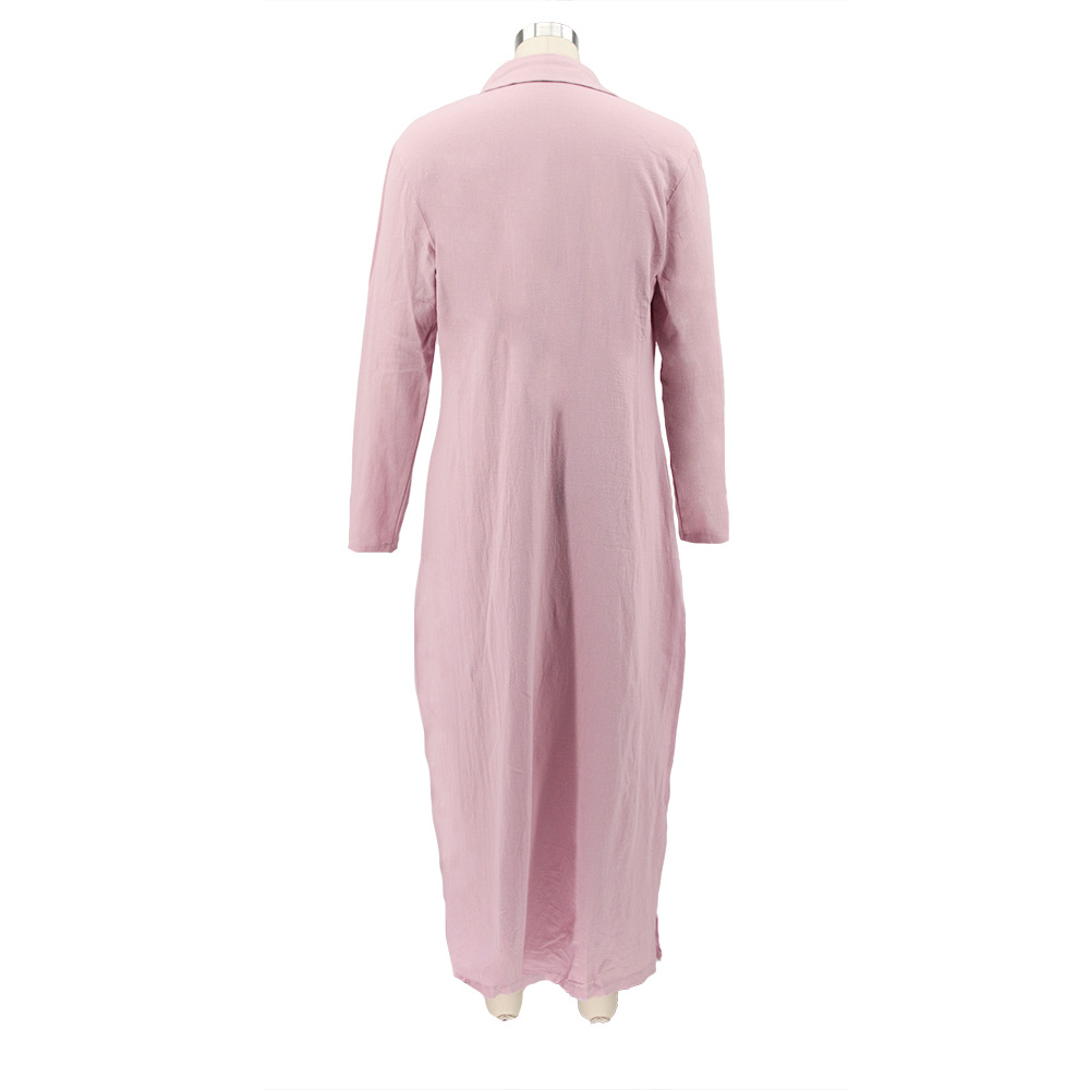 Fall Women Clothing Square Collar Dress French Cotton Linen Women Clothing Dress